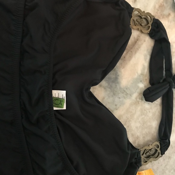 Black Halter Tankini Top - Picture 11 of 12